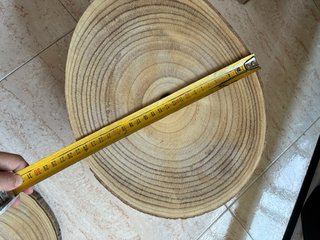 Set de 9 Rodajas de Madera Natural