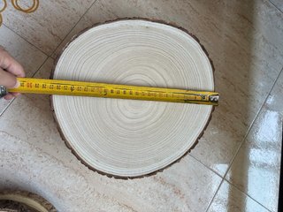 Set de 9 Rodajas de Madera Natural