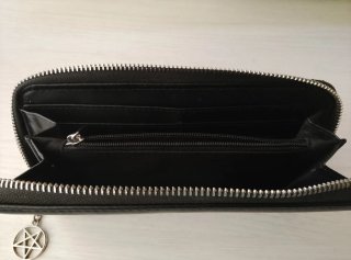 Cartera Billetera Negra con Calaveras