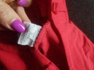 Pantaloni donna elasticizzati rossi