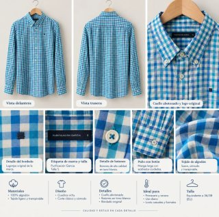 Camisa Purificación García cuadros vichy S