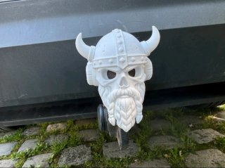 Cubre Bola de Remolque Calavera Vikinga 3D