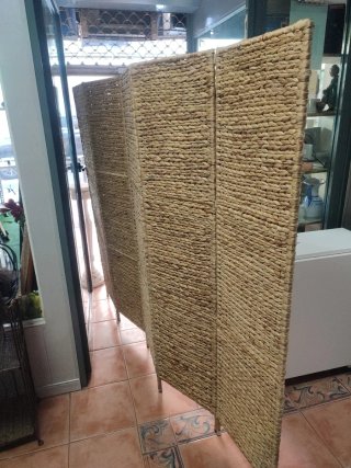 Biombo de mimbre 5 paneles