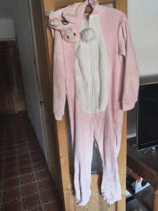 Pijama disfraz unicornio rosa talla única