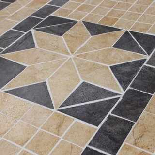 Tavolo da Esterno 160x90cm Piano a Mosaico Cemento