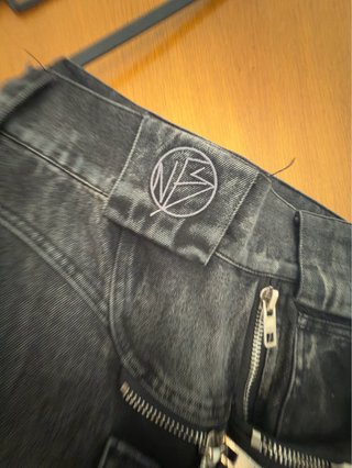 Pantalones Cargo Flared Stone Wash Negros XL