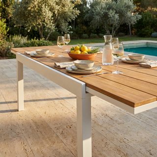 Tavolo da Giardino Allungabile 160/240cm Alluminio