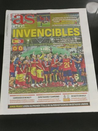 Periódico Diario AS España campeona del mundo Sub2
