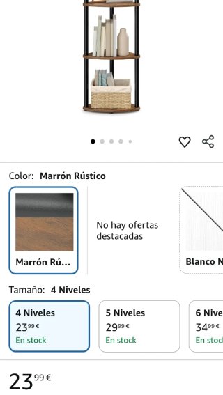 VASAGLE Estantería Esquinera, Marrón y Negro