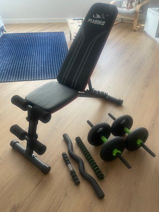 Banco de musculación + Pesas 40kg