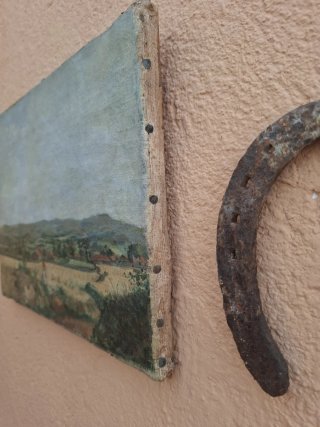 Cuadro Antiguo Paisaje Bellas Artes Pérez