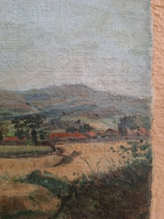 Cuadro Antiguo Paisaje Bellas Artes Pérez