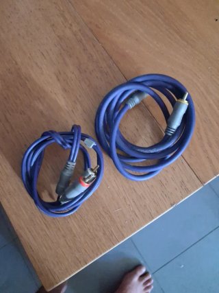 Cables RCA Azules para Amplificador