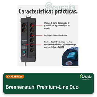Brennenstuhl Premium-Line regleta 8 enchufes