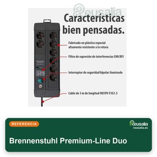 Brennenstuhl Premium-Line regleta 8 enchufes