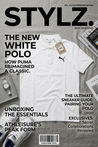 Polo Puma Blanco Talla L Nuevo con Etiquetas
