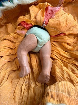 Antiguo muñeco Juanín porcelana fija Menina