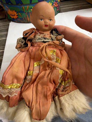 Antiguo muñeco Juanín porcelana fija Menina