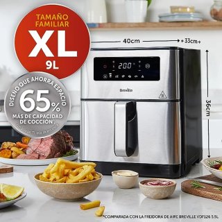 ¡¡-53%!! | BREVILLE - Freidora de Aire XL 9L 1700W