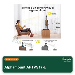 Soporte giratorio TV 24-60" ajustable mesa