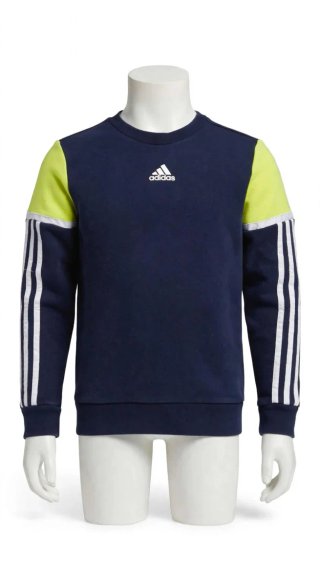 Felpa Adidas Bambino 10 Anni Blu Navy/Giallo
