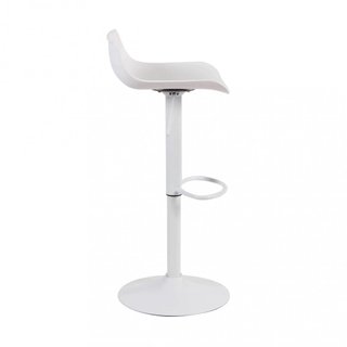 Sgabello Bar Girevole Regolabile Bianco 43x44x96cm