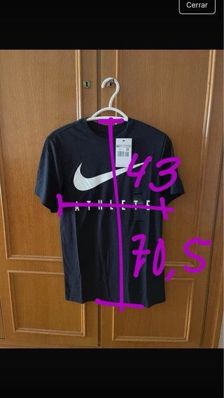 Camiseta Nike Athlete Negra Talla XS