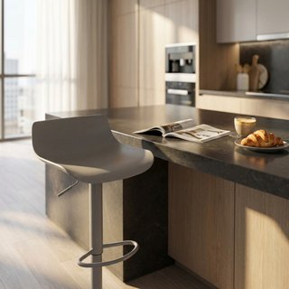 Sgabello Bar Girevole Regolabile Grigio 43x44x96cm