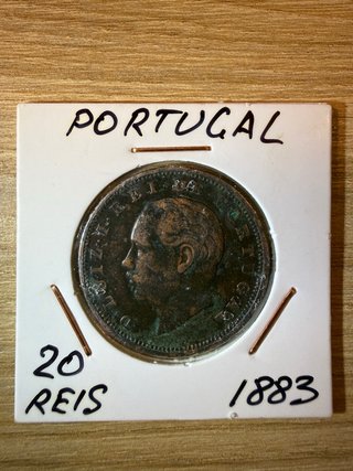 Moneda 20 Réis 1883 - Portugal