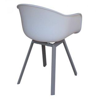 Sedia da Pranzo con Braccioli Gambe in Alluminio