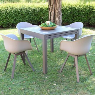 Sedia da Pranzo con Braccioli Gambe in Alluminio