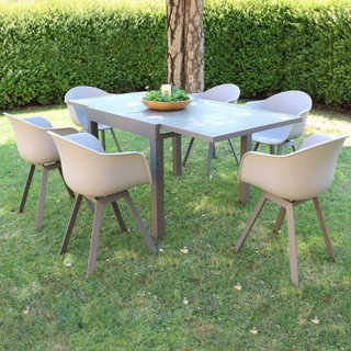 Sedia da Pranzo con Braccioli Gambe in Alluminio