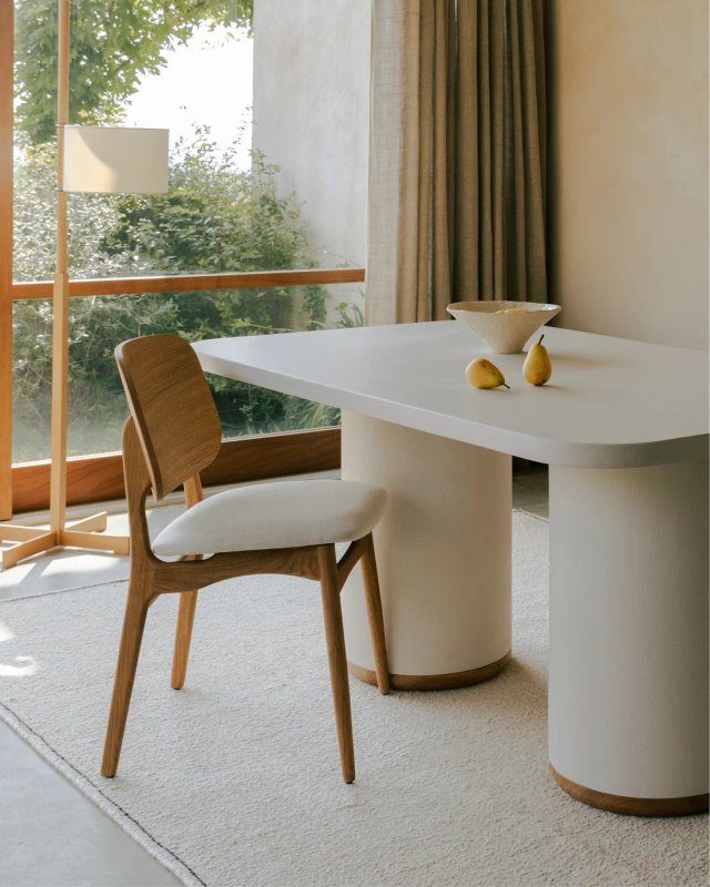Silla Comedor Madera Tapizada Estilo Hannun