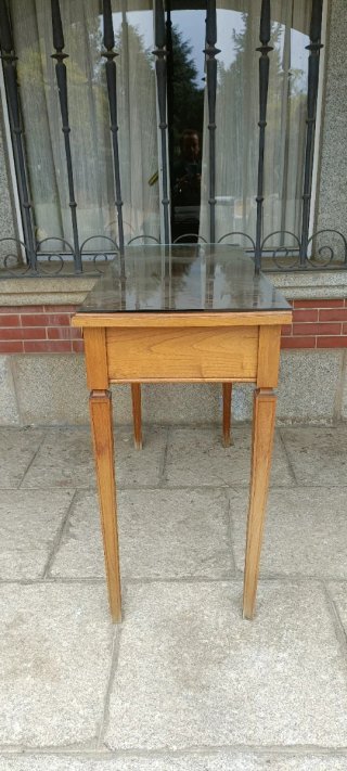 Consola de madera y cristal