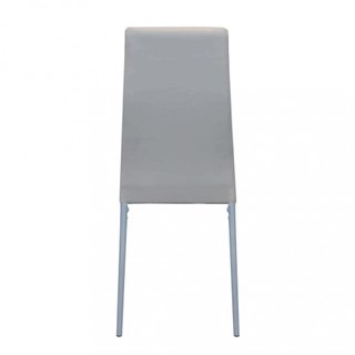 Sedia da Pranzo Imbottita Tortora Gambe in Metallo