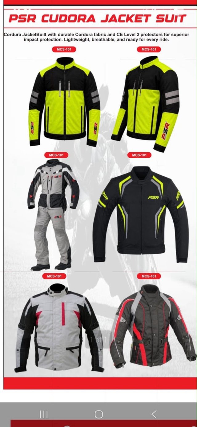 Monos y Chaquetas de Moto PSR todas las tallas