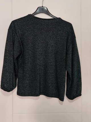 Blusa fiesta brillo verde oscuro Talla M-L