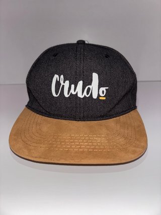 Gorra Crudo negro/marrón visera efecto ante