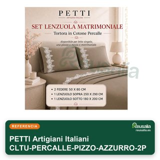 PETTI sábanas algodón percal matrimonio encaje