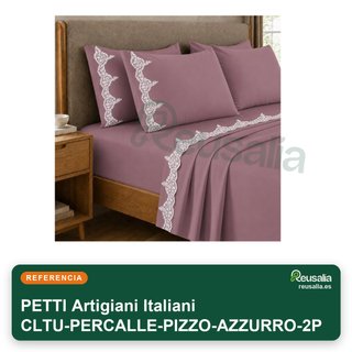 PETTI sábanas algodón percal matrimonio encaje