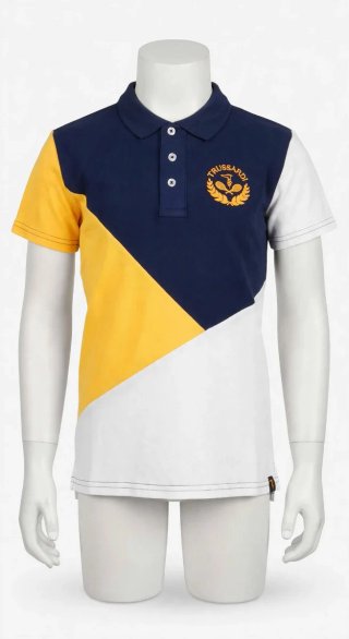 Polo Trussardi Bambino 10 Anni Blu/Giallo