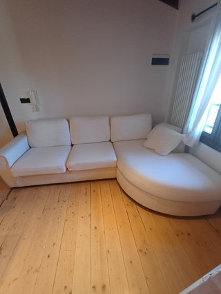 Divano angolare 3 posti bianco