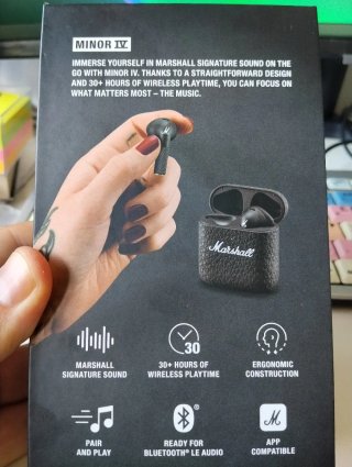 Marshall Minor IV Auriculares Inalámbricos Negros