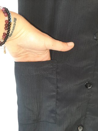 Vestido Vintage Negro Manga Corta