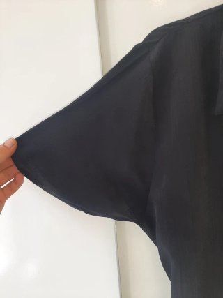 Vestido Vintage Negro Manga Corta