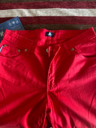 Pantalón Sra. 5bolsillos, satén licra, T40