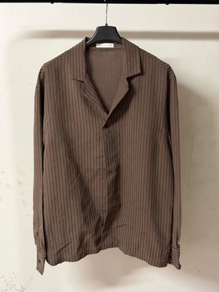 Camicia Zara a righe marrone