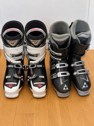 2 pares botas esquí Nordica + Fischer SOMA + bolsa