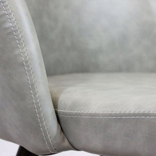 Sedia da Pranzo Ecopelle Tortora Gambe in Metallo