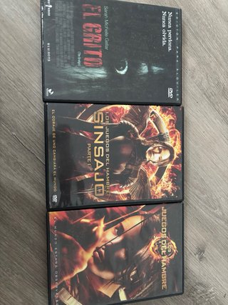 3 Películas DVD: El Grito, Los Juegos del Hambre
